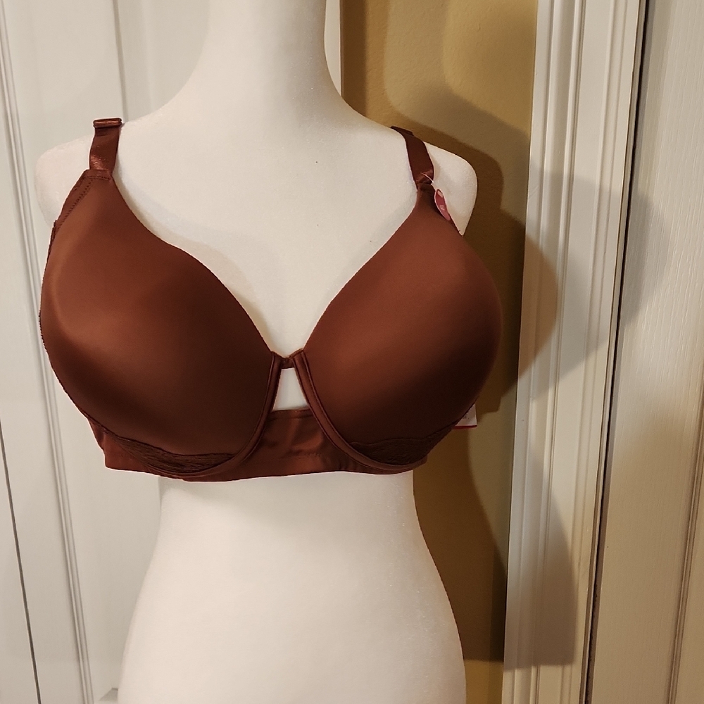 Ashley Stewart Rich Brown Wire Free Bra